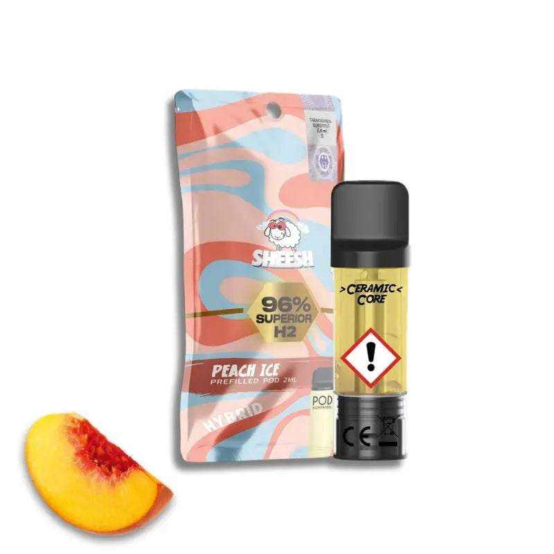 Sheesh Pod Peach Ice Superior Blend – 1 ml legaler Vape Pod kaufen bei Cannana Düsseldorf
