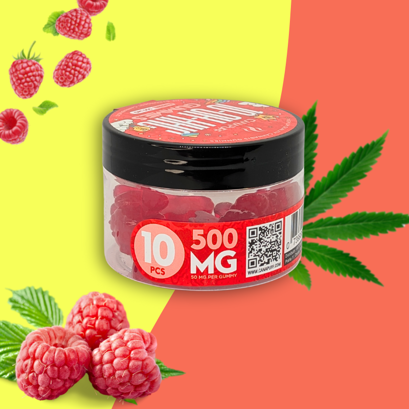 CanaPuff 10-O-H Gummies Raspberry