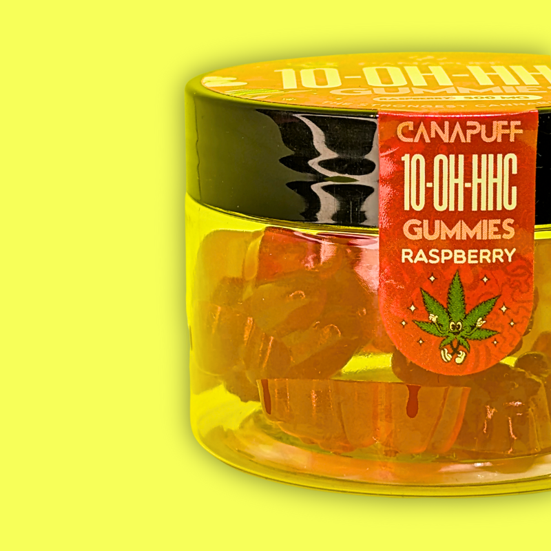 CanaPuff 10-O-H Gummies Raspberry