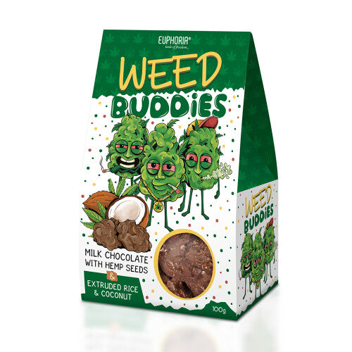 "Weed Buddies" Milchschokolade mit Hanfsamen 100g