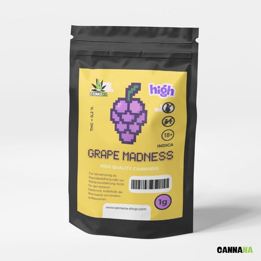 Grape Madness Cannabis Blüte Beutel 1g
