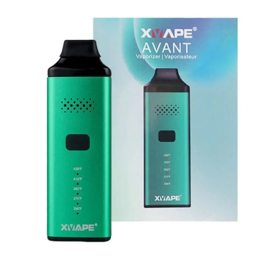 X-Vape Avant tragbarer Dry Herb Vaporizer in Grün – ideal zum Verdampfen von Kräutern unterwegs